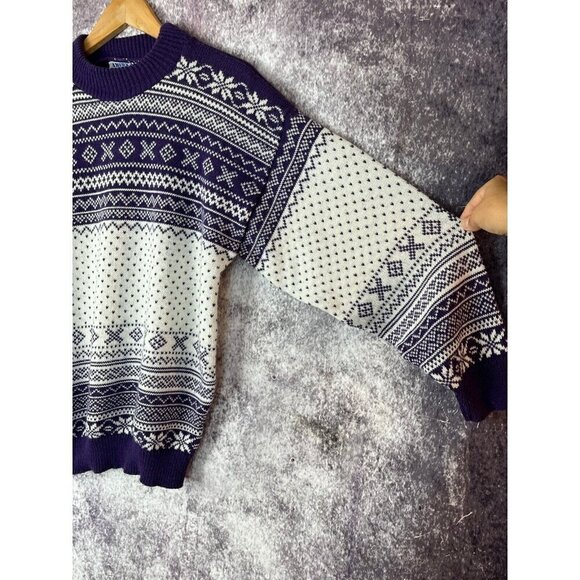 Vintage American Pride Sweater Womens Medium Fair Isle Indie Nordic Retro Y2K US - Picture 4 of 11
